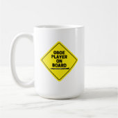 Oboe Player an Bord Oboist Funny Kaffeetasse (Links)