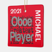 Oboe Player Extraordinaire CUSTOM Keramikornament (Links)