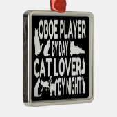 Oboe Player Lieben Ornament Aus Metall (Rechts)