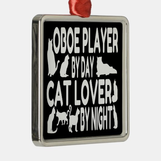 Oboe Player Lieben Ornament Aus Metall (Rechts)