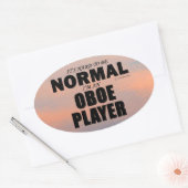 Oboe Player Oval Aufkleber (Umschlag)