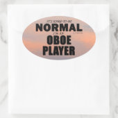 Oboe Player Oval Aufkleber (Tasche)