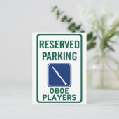Oboe Players Parken Postkarte (Stehend Vorderseite)
