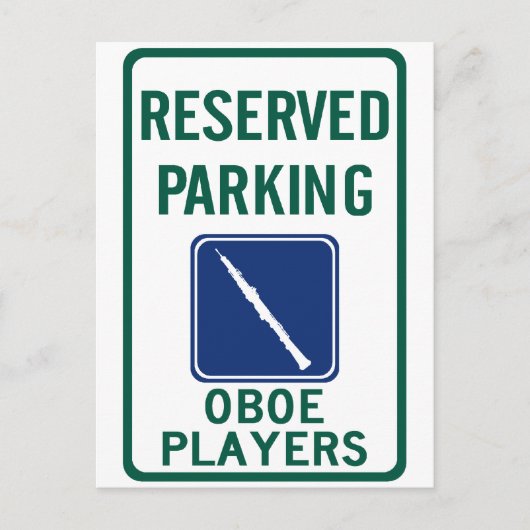 Oboe Players Parken Postkarte (Vorderseite)
