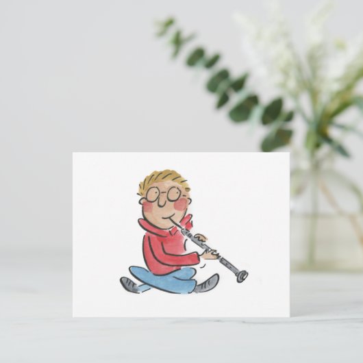 Oboe Postkarte (Stehend Vorderseite)