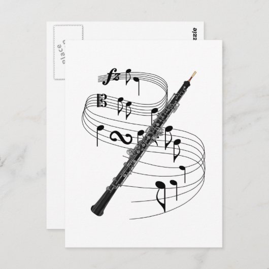 Oboe Postkarte (Vorne/Hinten)