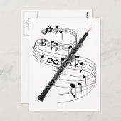 Oboe Postkarte (Vorne/Hinten)