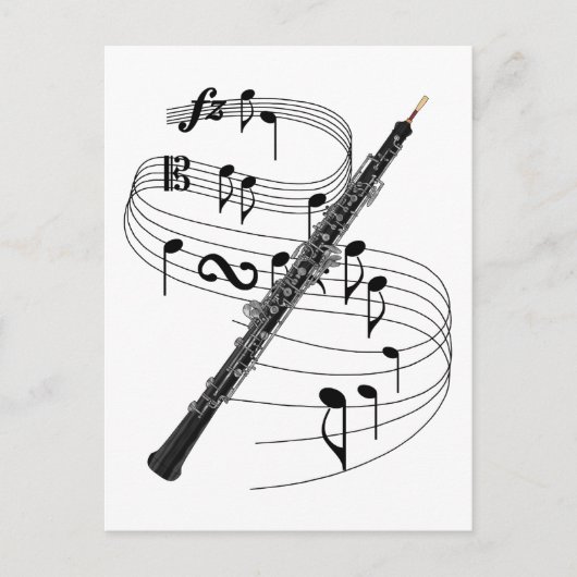 Oboe Postkarte (Vorderseite)
