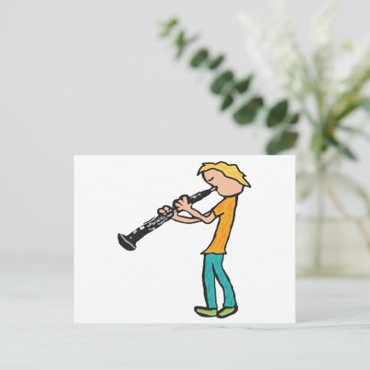 Oboe Postkarte (Stehend Vorderseite)