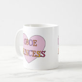 Oboe Prinzessin Mug Kaffeetasse (Vorderseite Links)