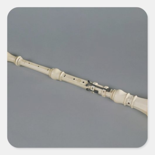 Oboe Quadratischer Aufkleber (Vorderseite)