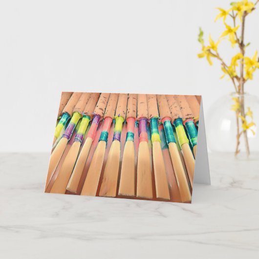 Oboe Reed Blank Card Karte (Gelbe Blume)