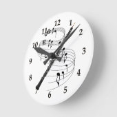 Oboe Runde Wanduhr (Winkel)