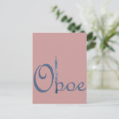 Oboe Script Postkarte (Stehend Vorderseite)