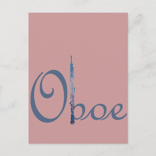 Oboe Script Postkarte (Vorderseite)