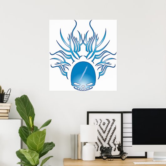 Oboe Skull Poster (Heimbüro)