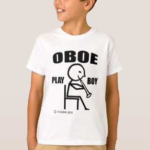 Oboe Spiel-Junge T-Shirt