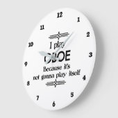 Oboe - Spielen Sie sich selbst Funny Deko Music Große Wanduhr (Winkel)