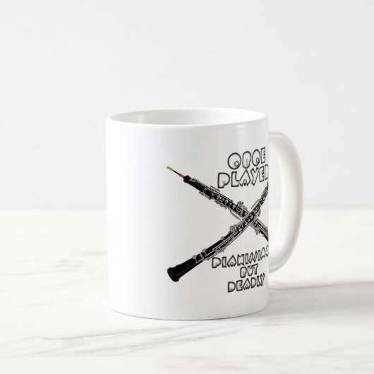 Oboe Spieler Kaffeetasse (VorderseiteRechts)
