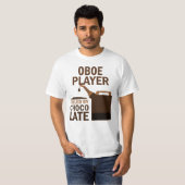 Oboe Spieler-(lustige) Schokolade T-Shirt (Vorne ganz)