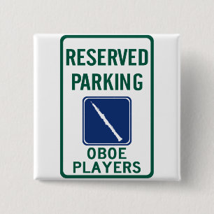 Oboe Spieler-Parken Button