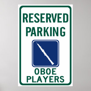 Oboe Spieler-Parken Poster