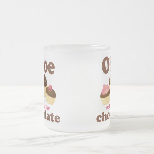 Oboe spielt für Schokolade Mattglastasse (Mittel)