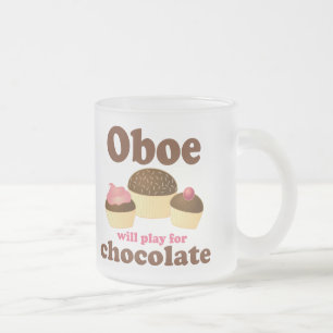 Oboe spielt für Schokolade Mattglastasse