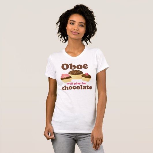 Oboe spielt für Schokolade T-Shirt (Vorne ganz)