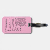 Oboe Statues Gepäckanhänger (Rückseite horizontal)