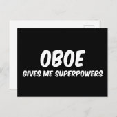 Oboe Superpower Funny Superhero Musik Postkarte (Vorne/Hinten)