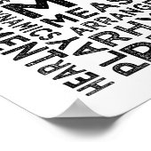 Oboe Typografie Poster (Ecke)