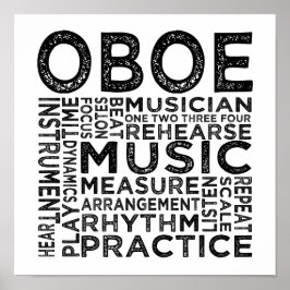 Oboe Typografie Poster