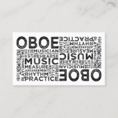 Oboe Typografie Visitenkarte (Vorderseite)