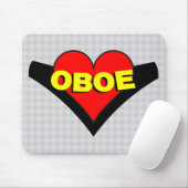 Oboe über Herz Mousepad (Mit Mouse)