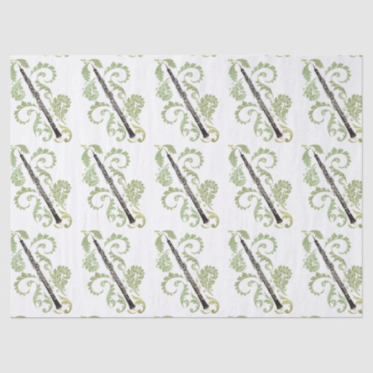 Oboe und Laub Seidenpapier (Vorderseite)