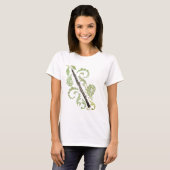 Oboe und Laub T-Shirt (Vorne ganz)
