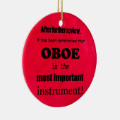 Oboe wichtigstes Instrument Keramik Ornament (Rechts)