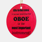 Oboe wichtigstes Instrument Keramik Ornament (Links)