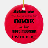 Oboe wichtigstes Instrument Keramik Ornament (Hinten)