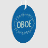 Oboe Winter Snowflakes Ornament (Vorderseite)