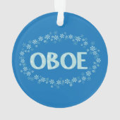 Oboe Winter Snowflakes Ornament (Rückseite)