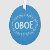 Oboe Winter Snowflakes Ornament (Vorderseite)