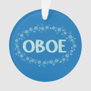 Oboe Winter Snowflakes Ornament