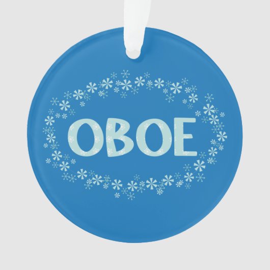 Oboe Winter Snowflakes Ornament (Vorderseite)
