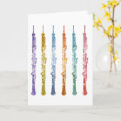 Oboe Zeichenstifte Karte (Gelbe Blume)