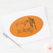 Oboe Zombie Explode Oval Sticker (Umschlag)