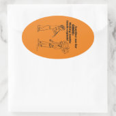 Oboe Zombie Explode Oval Sticker (Tasche)