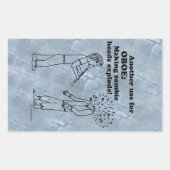 Oboe Zombie Explode rechteckige Aufkleber (Vorderseite)