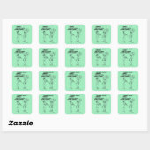 Oboe Zombie Explode Square Sticker (Blatt)